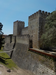 The crenelated walls of the Moorish Fortress.