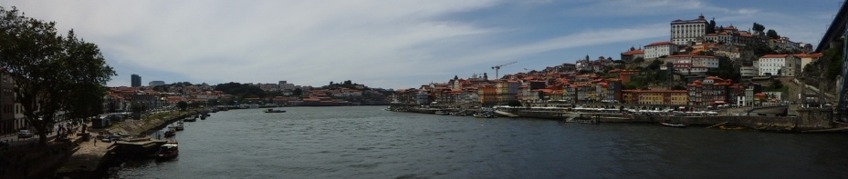 Porto, located on the north side of the Rio Douro